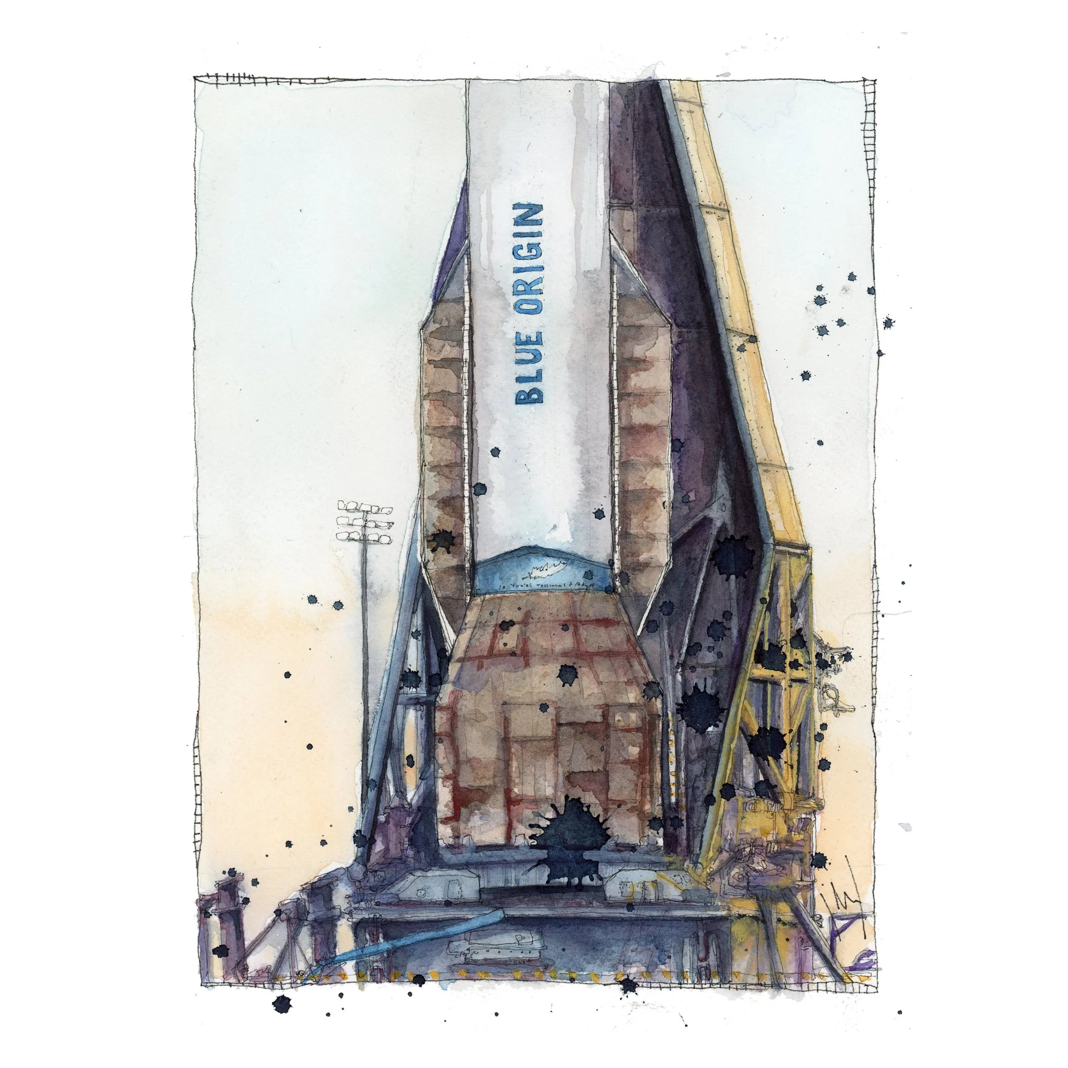 Blue Origin New Glenn / NG-1 Original Painting — jade boudreaux